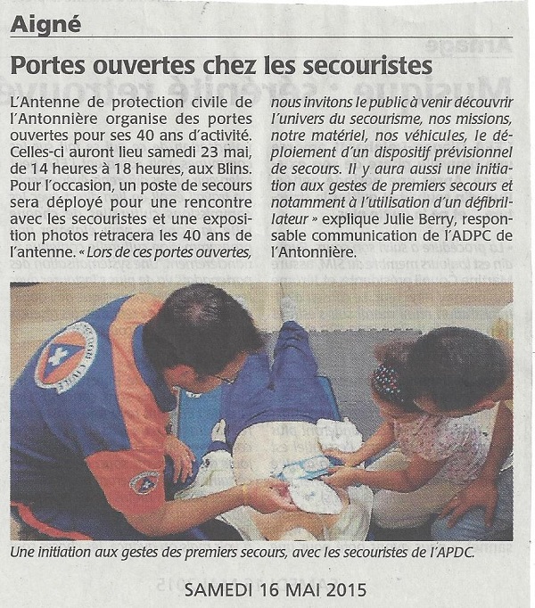 article portes ouvertes Antonnière.2015